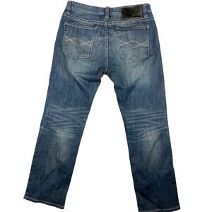 Rock & Roll Cowboy Revolver Straight Mens Medium Wash Jeans 32x30 (fits 33x28)